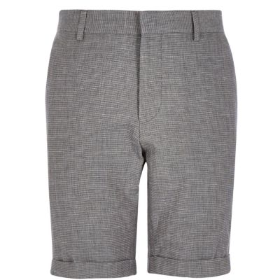 Grey smart bermuda shorts